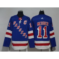 New York Rangers #11 Mark Messier Blue Adidas Jersey