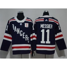 New York Rangers #11 Mark Messier Navy Adidas Jersey