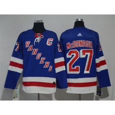 New York Rangers #27 Ryan McDonagh Blue Adidas Jersey