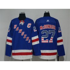 New York Rangers #27 Ryan McDonagh Blue US Flag Adidas Jersey