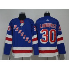 New York Rangers #30 Henrik Lundqvist Blue Adidas Jersey
