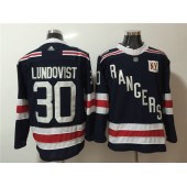 New York Rangers #30 Henrik Lundqvist Navy Adidas Jersey