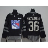 New York Rangers #36 Mats Zuccarello Black 1917-2017 100th Anniversary Adidas Jersey