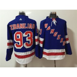 New York Rangers #93 Mika Zibanejad Blue Adidas Jersey