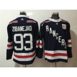 New York Rangers #93 Mika Zibanejad Navy Adidas Jersey