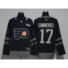 Philadelphia Flyers #17 Wayne Simmonds Black 1917-2017 100th Anniversary Adidas Jersey