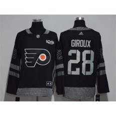 Philadelphia Flyers #28 Claude Giroux Black 1917-2017 100th Anniversary Adidas Jersey