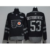 Philadelphia Flyers #53 Shayne Gostisbehere Black 1917-2017 100th Anniversary Adidas Jersey
