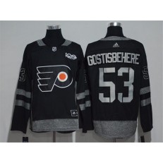 Philadelphia Flyers #53 Shayne Gostisbehere Black 1917-2017 100th Anniversary Adidas Jersey