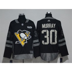 Pittsburgh Penguins #30 Matt Murray Black 1917-2017 100th Anniversary Adidas Jersey