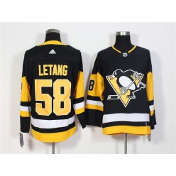 Pittsburgh Penguins #58 Kris Letang Black Adidas Jersey