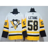 Pittsburgh Penguins #58 Kris Letang White Adidas Jersey