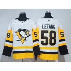 Pittsburgh Penguins #58 Kris Letang White Adidas Jersey