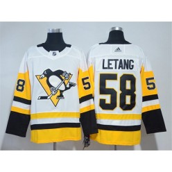 Pittsburgh Penguins #58 Kris Letang White Adidas Jersey