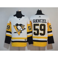 Pittsburgh Penguins #59 Jake Guentzel White Adidas Jersey
