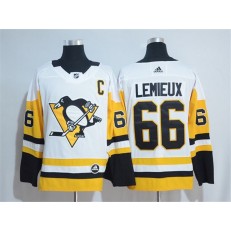 Pittsburgh Penguins #66 Mario Lemieux White Adidas Jersey