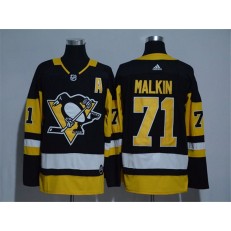 Pittsburgh Penguins #71 Evgeni Malkin Black Adidas Jersey