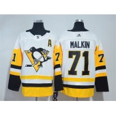 Pittsburgh Penguins #71 Evgeni Malkin White Adidas Jersey
