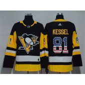 Pittsburgh Penguins #81 Phil Kessel Black USA Flag Adidas Jersey