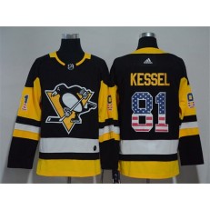 Pittsburgh Penguins #81 Phil Kessel Black USA Flag Adidas Jersey