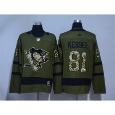 Pittsburgh Penguins #81 Phil Kessel Olive Green Adidas Jersey