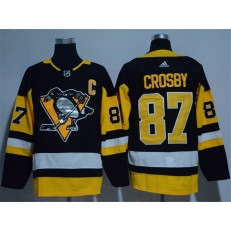 Pittsburgh Penguins #87 Sidney Crosby Black Glittery Edition Adidas Jersey