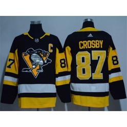 Pittsburgh Penguins #87 Sidney Crosby Black Glittery Edition Adidas Jersey