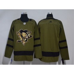 Pittsburgh Penguins Blank Olive Adidas Jersey