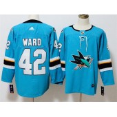 San Jose Sharks #42 Joel Ward Teal Adidas Jersey