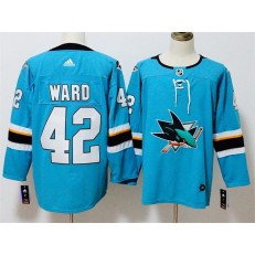 San Jose Sharks #42 Joel Ward Teal Adidas Jersey