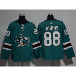 San Jose Sharks #88 Brent Burns Teal Glittery Edition Adidas Jersey