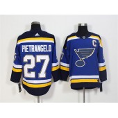 St.Louis Blues #27 Alex Pietrangelo Blue Adidas Jersey