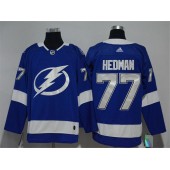 Tampa Bay Lightning #77 Victor Hedman Blue Adidas Jersey