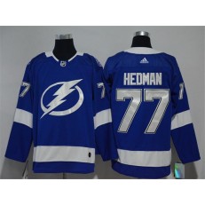 Tampa Bay Lightning #77 Victor Hedman Blue Adidas Jersey