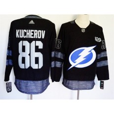 Tampa Bay Lightning #86 Nikita Kucherov Black 1917-2017 100th Anniversary Adidas Jersey