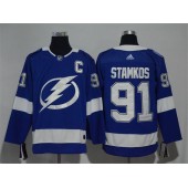 Tampa Bay Lightning #91 Steven Stamkos Blue Adidas Jersey