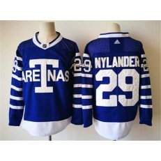 Toronto Maple Leafs #29 William Nylander Blue 1918 Arenas Throwback Adidas Jerse
