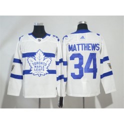 Toronto Maple Leafs #34 Auston Matthew White 2018 NHL Stadium Series Adidas Jersey