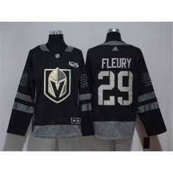 Vegas Golden Knights #29 Marc-Andre Fleury Black 1917-2017 100th Anniversary Adidas Jersey