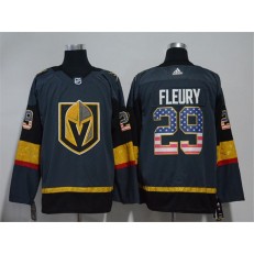 Vegas Golden Knights #29 Marc-Andre Fleury Gray USA Flag Adidas Jersey