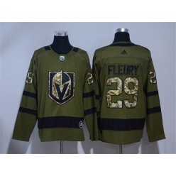 Vegas Golden Knights #29 Marc-Andre Fleury Olive Green Adidas Jersey