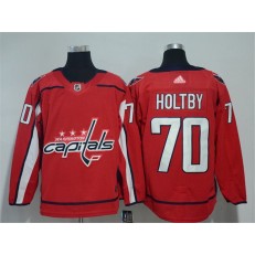 Washington Capitals #70 Braden Holtby Red Adidas Jersey
