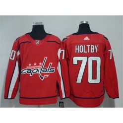 Washington Capitals #70 Braden Holtby Red Adidas Jersey