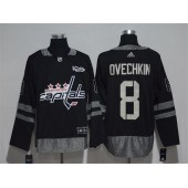 Washington Capitals #8 Alexander Ovechkin Black 1917-2017 100th Anniversary Adidas Jersey