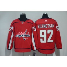 Washington Capitals #92 Evgeny Kuznetsov Red Adidas Jersey