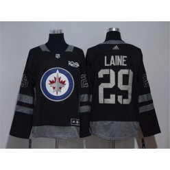 Winnipeg Jets #29 Patrik Laine Black 1917-2017 100th Anniversary Adidas Jersey