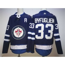 Winnipeg Jets #33 Dustin Byfuglien Blue Adidas Jersey
