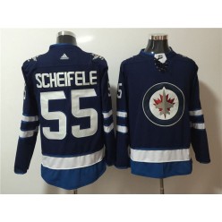 Winnipeg Jets #55 Mark Scheifele Navy Adidas Jersey