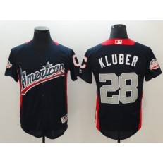 American League 28 Corey Kluber Navy 2018 MLB All-Star Game Home Run Derby Jersey