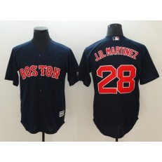 MLB Boston Red Sox 28 J.D. Martinez Navy Cool Base Men Jersey